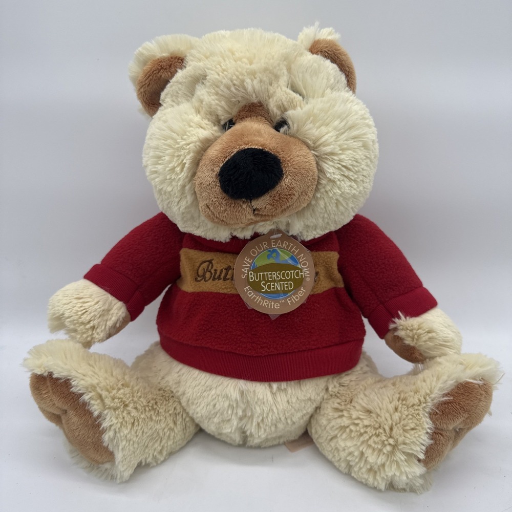 VERY RARE VINTAGE Butterscotch Teddy Bear Lovey 15" Plush Stuffed Animal Toy
